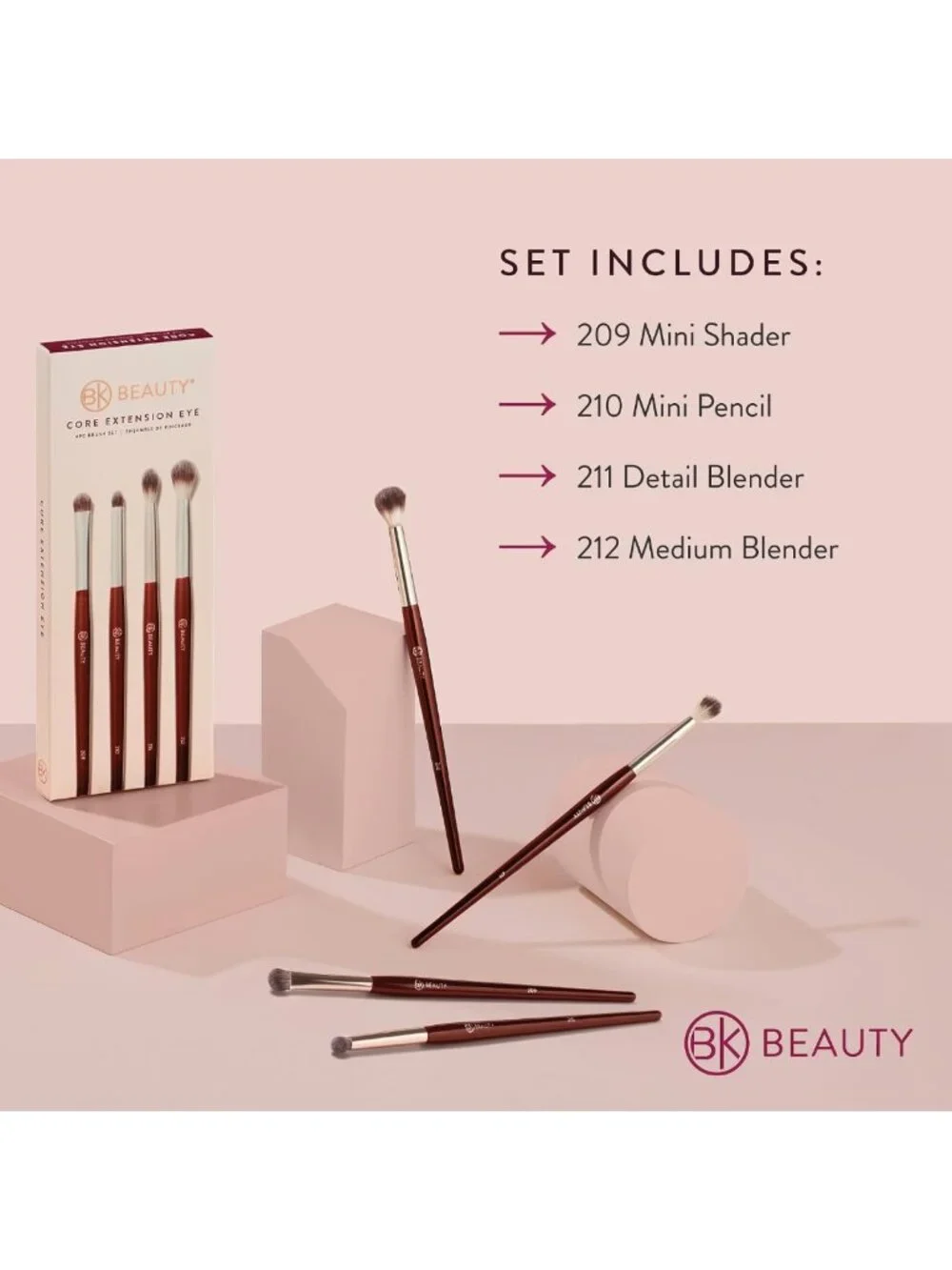 4-Piece Eyeshadow Brush Set - Essential Makeup Brushes for Flawless Eye Looks